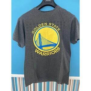 Nba Golden State Warriors Dark Grey Yellow T-Shirt Mens Medium